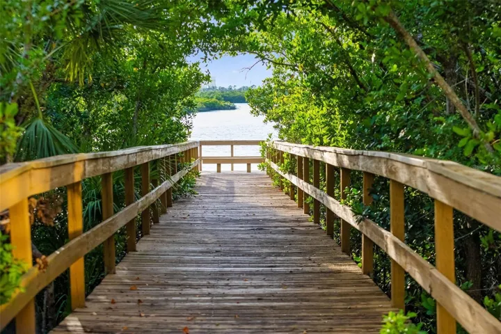 Scenic community walking path