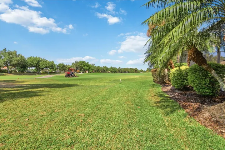 Open golf course view offering rare privacy and a peaceful natural backdrop.