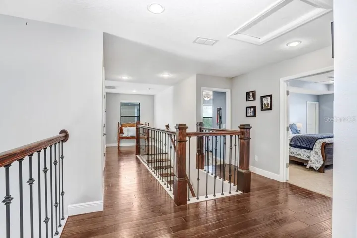 Upgraded wrought iron upstairs
