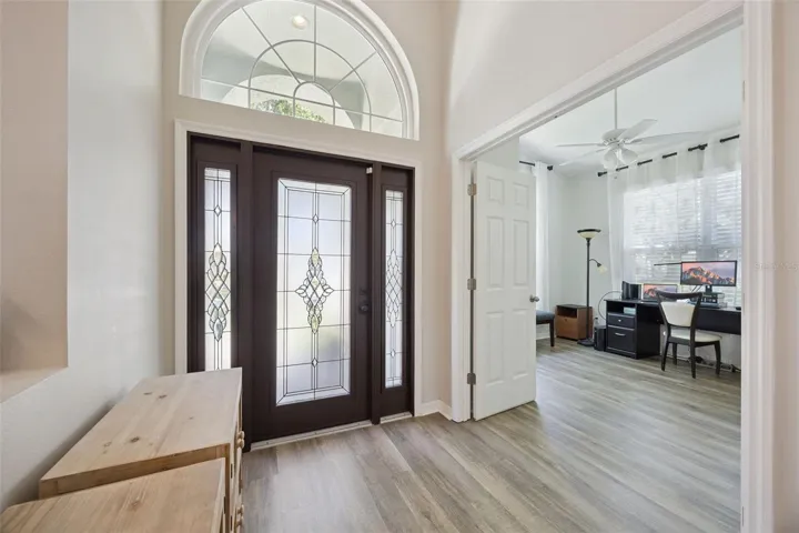 Font door and dining area from living area