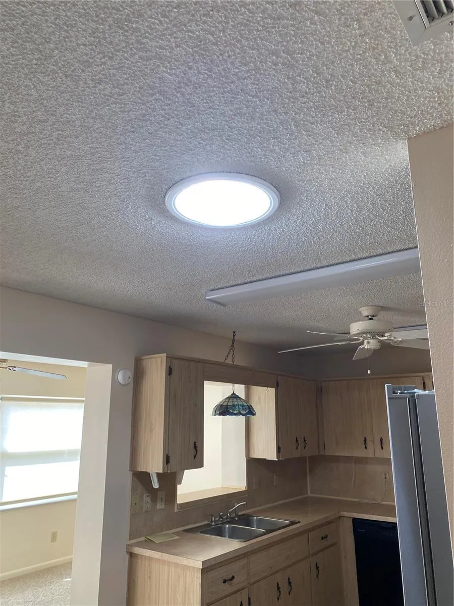 Solar tube in the kitchen area