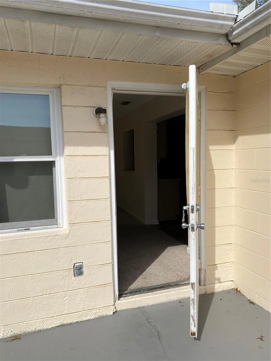 Back door to the back patio