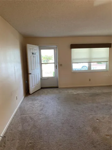 Open living area from the front door