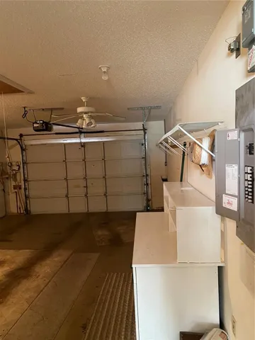 view the of garage from the kitchen door.