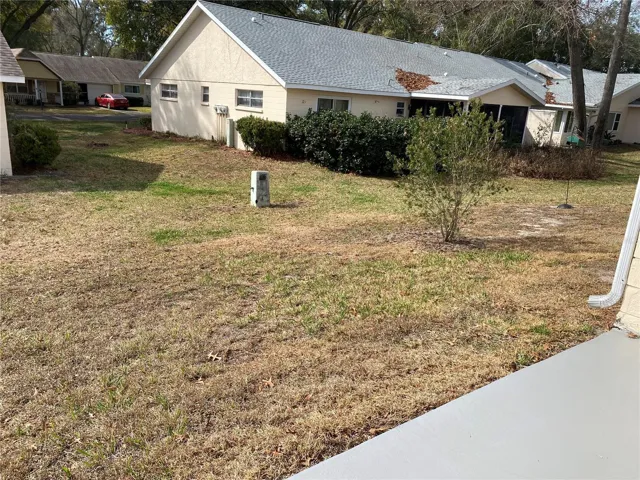 Side view of the front of the house