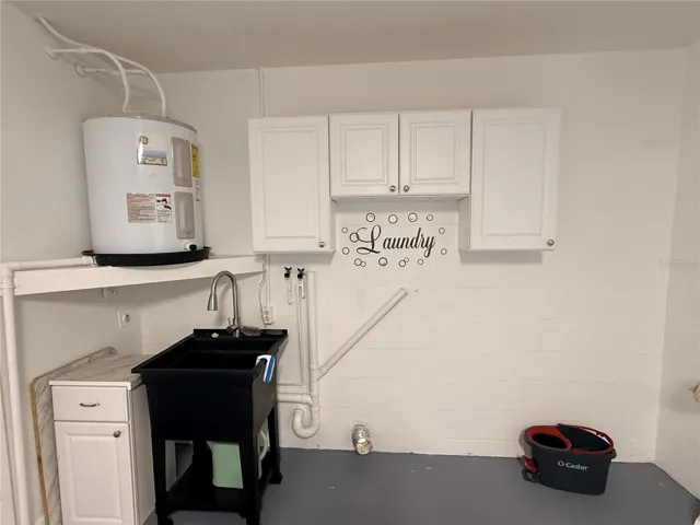 Garage laundry area