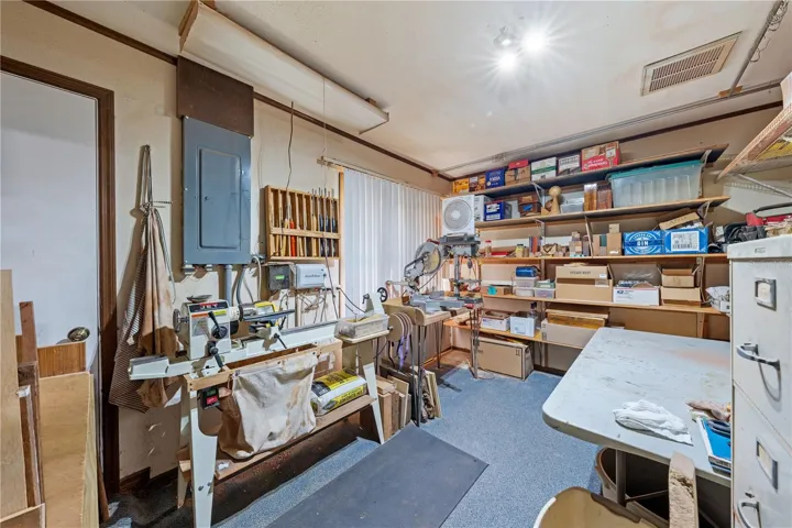 Air conditioned room in garage