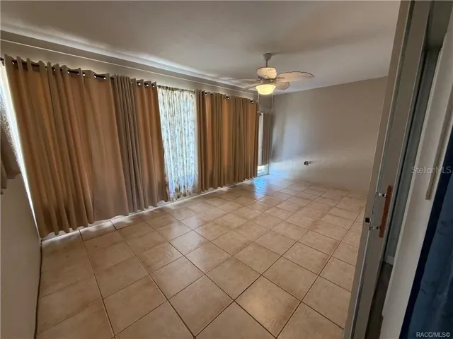Enclosed patio area