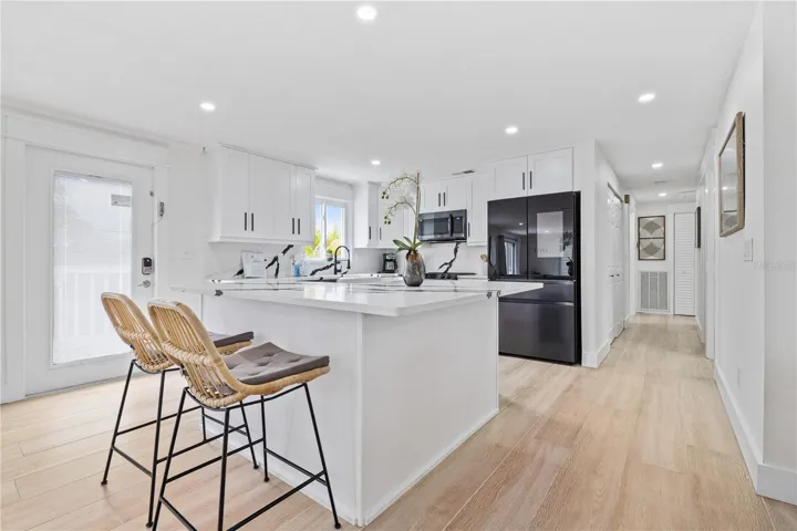 kitchen with center island