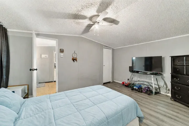Large Primary Bathroom entrance. Virtually staged