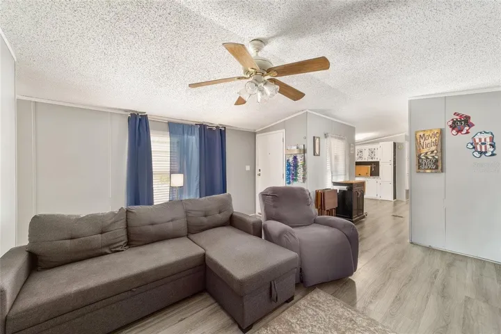 -Large Ceiling fan. Virtually staged