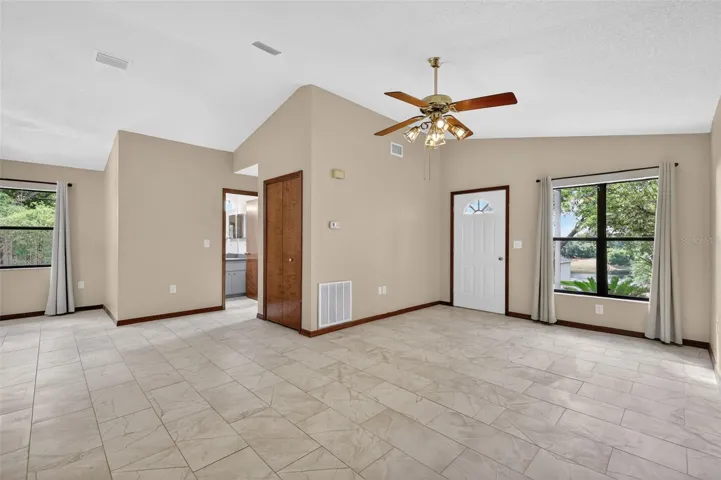 Open and cheerful with natural lighting.