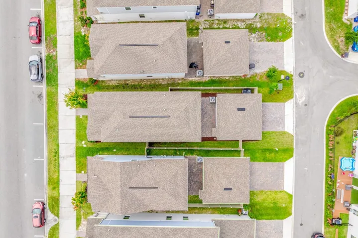 Aerial view of the home.