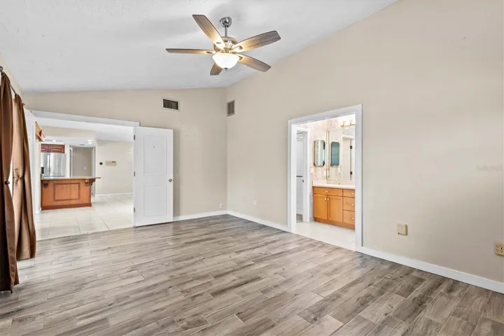 Primary suite with double door entry adds privacy and presence
