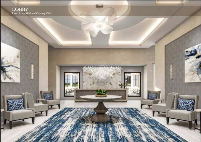 Rendering of Clubhouse Lobby