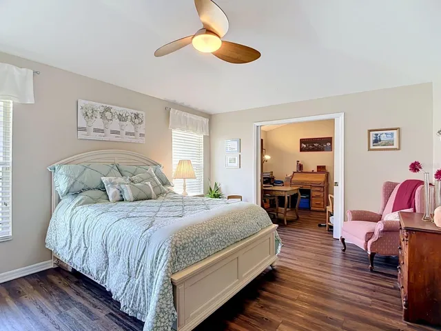 Escape to a very large primary suite with ensuite bathroom and attached sitting room/den/nursery or excercise room. The extra room can easily be converted into a 4th bedroom
