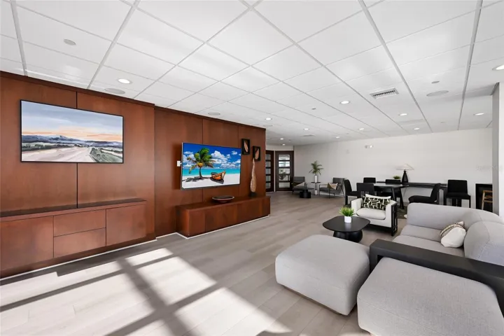Building 1 meeting room that is accessible to Building 2 residents