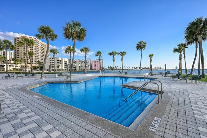 Building 1 pool that is accessible to Building 2 residents