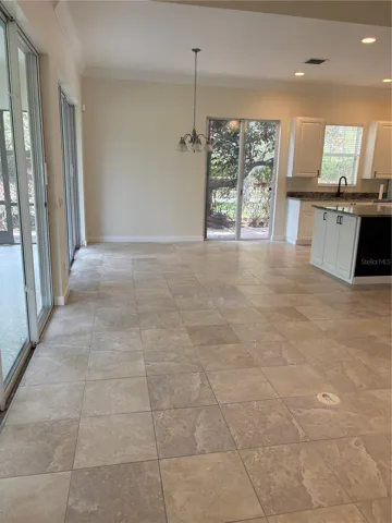 Family room view to dining area