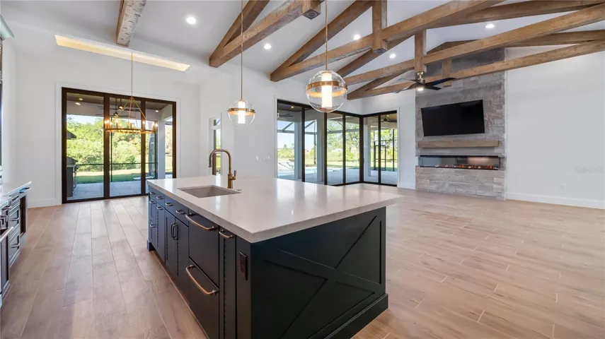 Kitchen Island, Quartz throughout