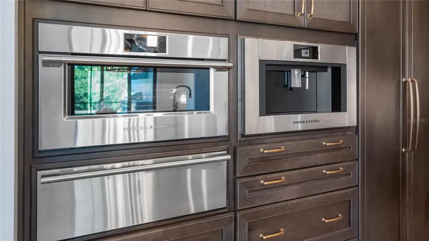 Microwave, warming drawer, coffee station