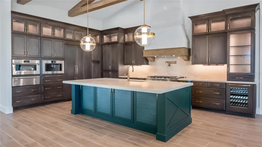 Microwave, warming drawer, coffee station