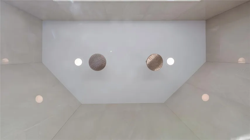 Primary Shower with lighted mirror