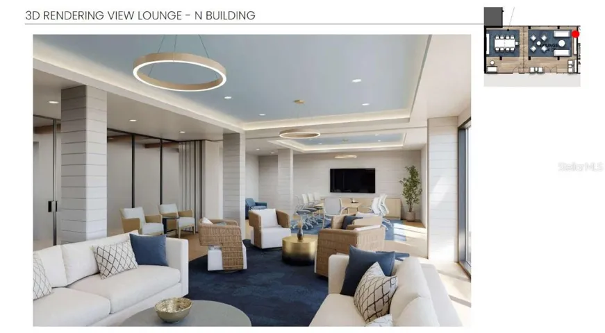 440 North Building - 3D Rendering Lounge2
