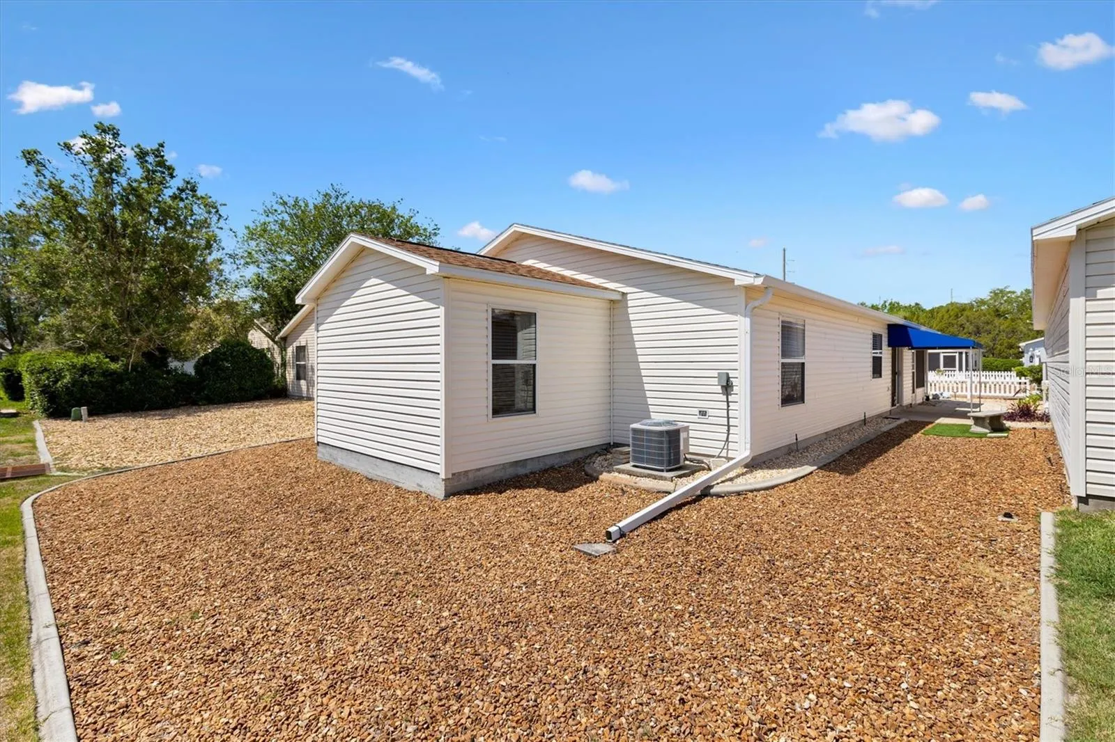 Back of Villa showing low maintenance yard.