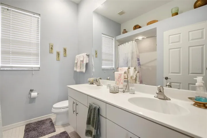 Bathroom off kitchen for bedrooms