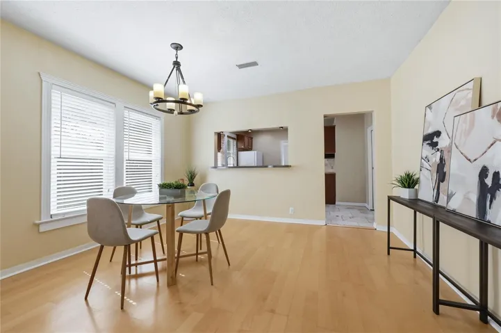 Generous dining area