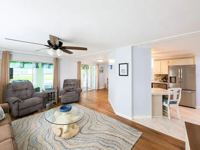 Coastal Modern Living and Dining Space