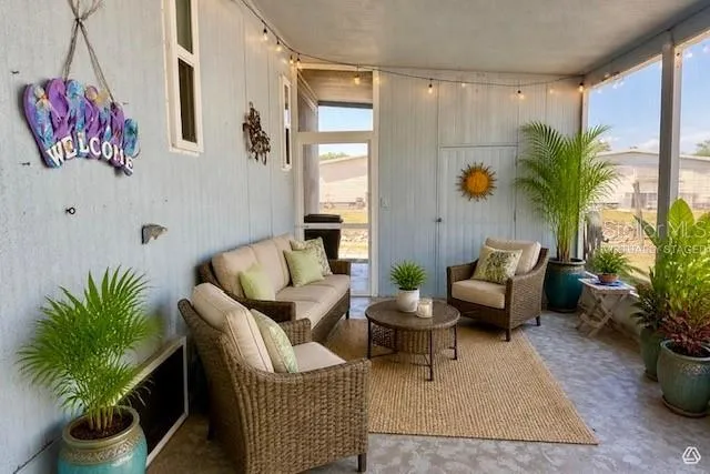 Virtually staged outdoor patio