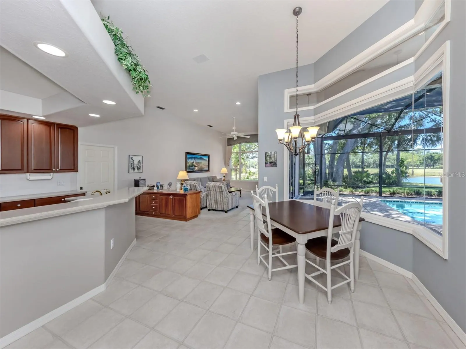 Breakfast room with a breathtaking view