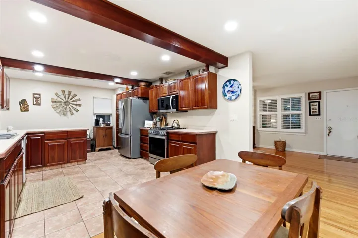 Kitchen and eating area