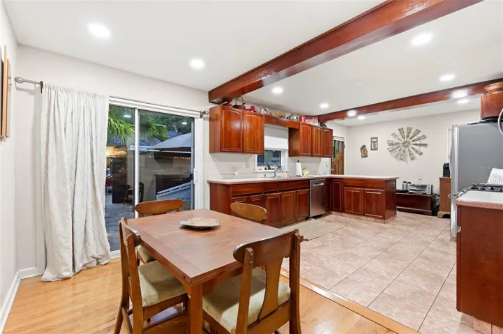 Kitchen eat in area, exit to patio