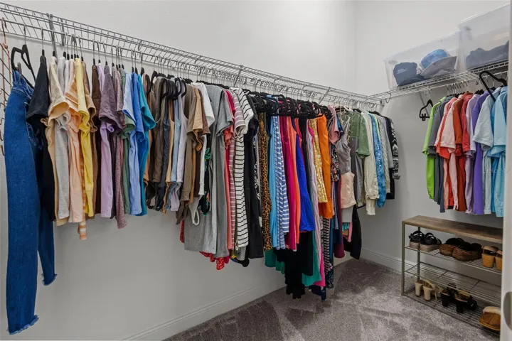 Large walk-in closet located just off the primary bathroom.