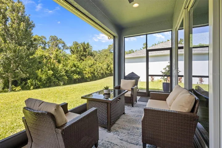 Covered lanai extends the living space outdoors.