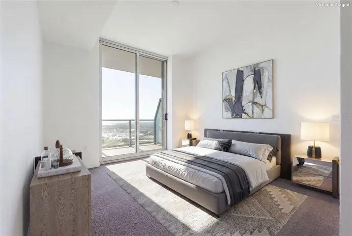 Serene Skyline Primary Suite. Virtually Staged