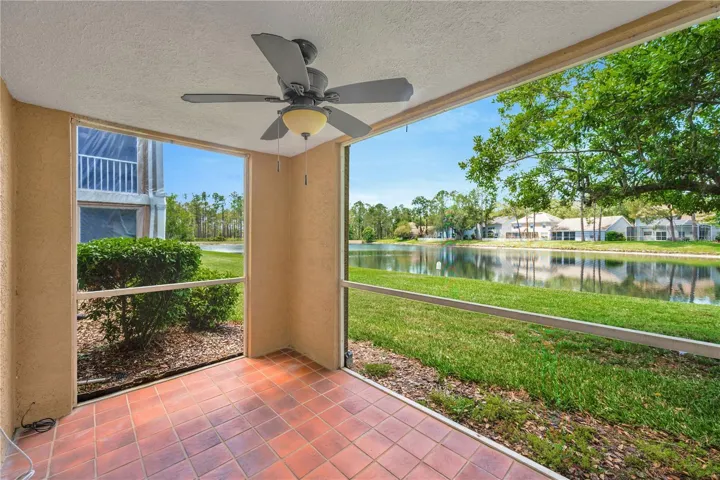 Screened porch on water