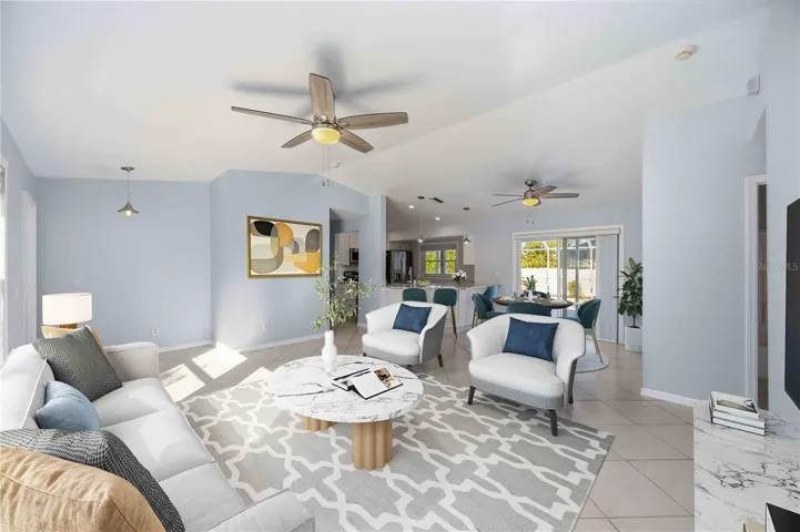 Virtual Stage, living room, dining room.
