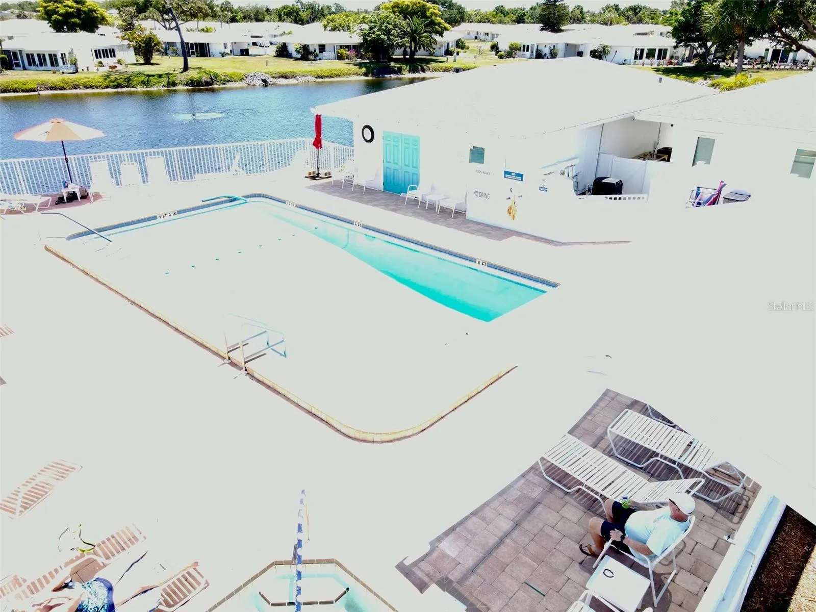 2 Pool along the water.