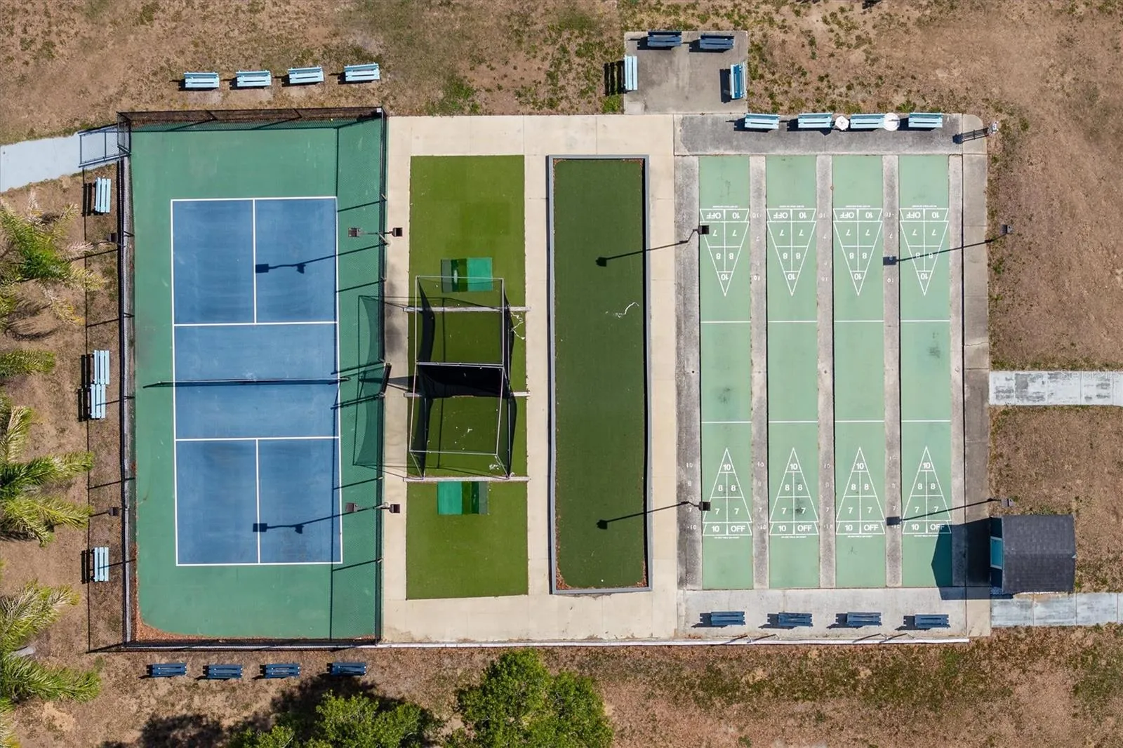 Aerial of recreation courts