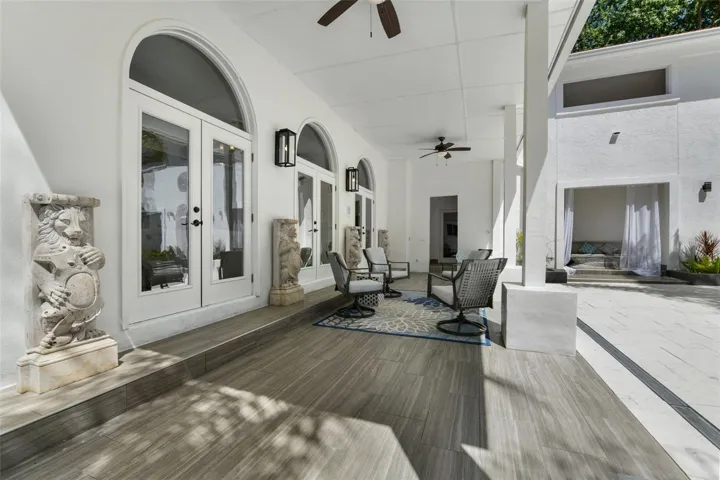 Covered Lanai - Doorway in the back of the photo leads to the Basketball Court!!