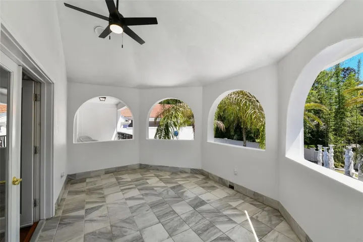 The 2nd Primary Suite Balcony! This one also overlooks the back of the house and pool area!