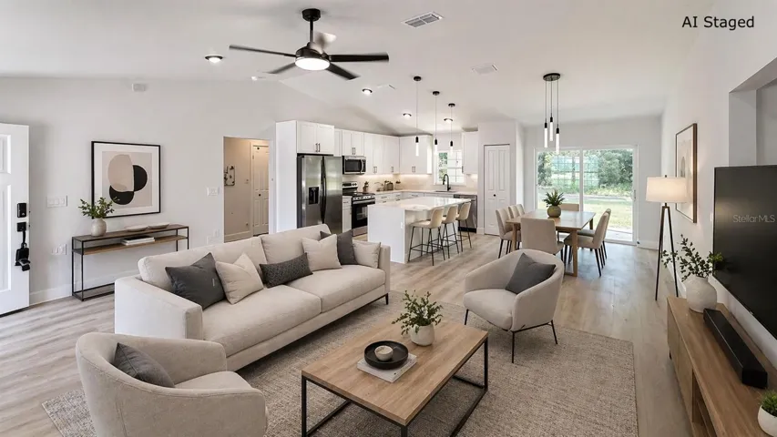 Living room AI staged