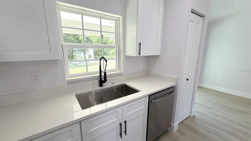 Modern stainless steel sink + garbage disposal