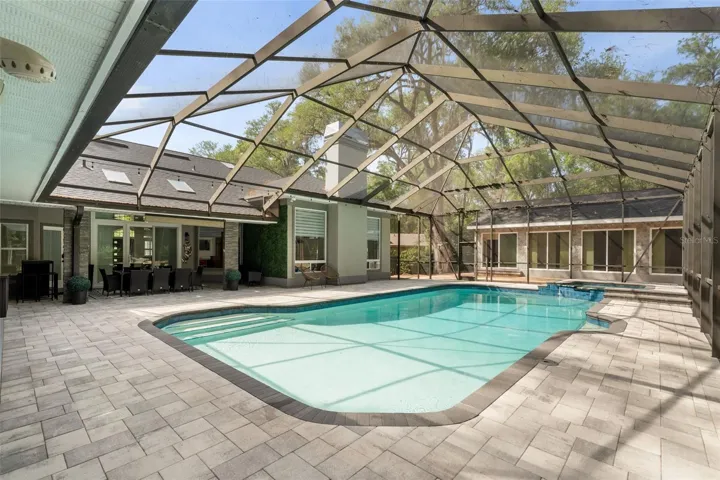 pool, house, out building