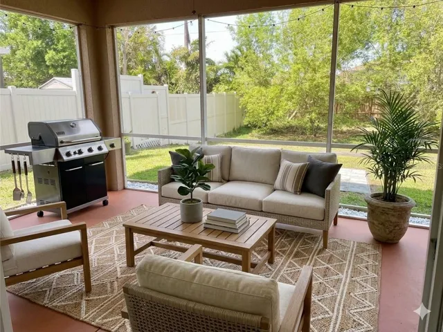 patio back porch -staged
