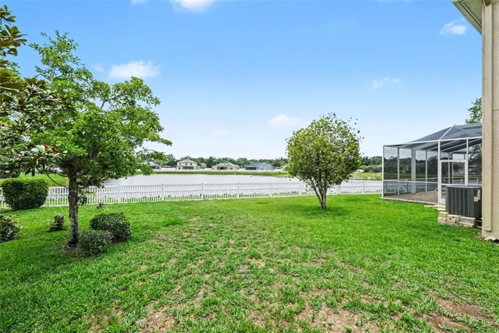 Left side of the property